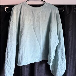 Universal Thread Green Blue Cropped Pullover